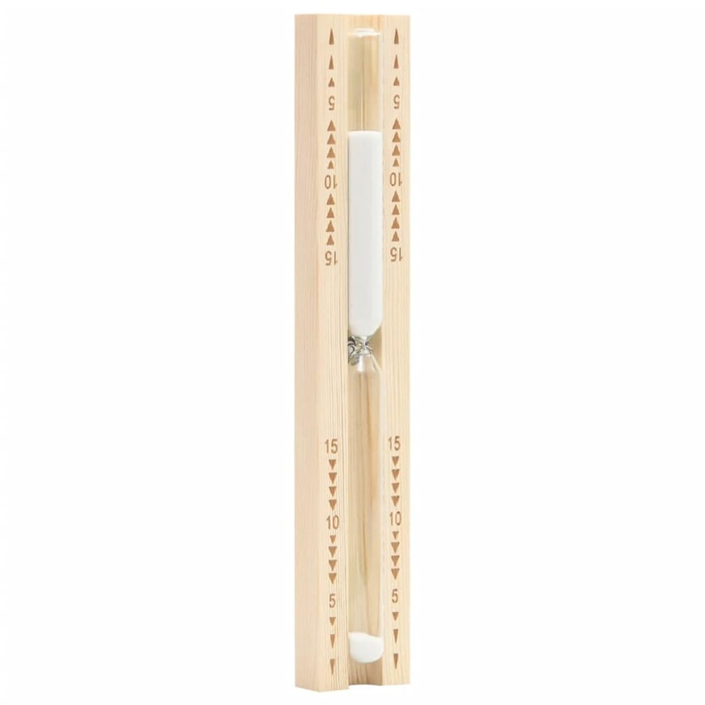 Bulliing Sauna Sand Timer 15 Minutes Solid Wood Pine,Sauna Hourglass Sand Timer - Classic Wall-Mounted Sand Hour Glass for Saunas - Pine Wood, Sand and Heat-Resistant Glass