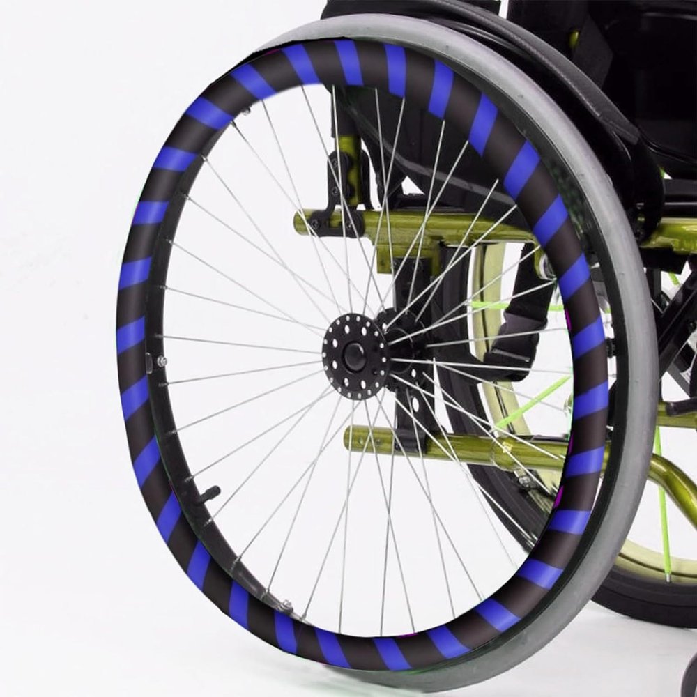 002,20in, 20Inch Silicone Wheelchair Push Rim Covers,Non-Slip Wear-Resistant Hand Push Cover,1 Pair Wheelchair Rear Wheel Push Rim Cover,Improve Grip