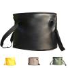 20L Collapsible Water Container, Black Folding Water Bucket, Camping Water Carrier with Handle, Outdoor Sports Lightweight Portable Collapsible Bucket Versatile for Traveling Fishing Hiking Boating view 1