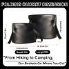 20L Collapsible Water Container, Black Folding Water Bucket, Camping Water Carrier with Handle, Outdoor Sports Lightweight Portable Collapsible Bucket Versatile for Traveling Fishing Hiking Boating view 3