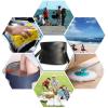 20L Collapsible Water Container, Black Folding Water Bucket, Camping Water Carrier with Handle, Outdoor Sports Lightweight Portable Collapsible Bucket Versatile for Traveling Fishing Hiking Boating view 4