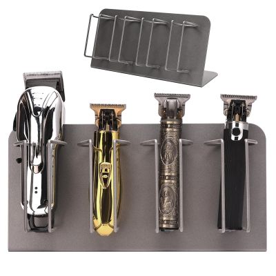 Bexdug Hair Clipper Stand - Electric Hair Clipper Storage Rack,Stainless Steel Salon Tools Organizer, Barber Tool Box for Hairdresser Beard Shaver Hair Trimmer Display