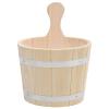 Bulliing Sauna Bucket and Ladle Set Solid Wood Pine,Sauna Wooden Bucket and Ladle Set Sauna Water Bucket Wood Ladle Kit Barrel Set Sauna Steam Water Accessories view 3