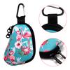 AMMKRO Neoprene Asthma Inhaler Holder, Protective Portable Travel Handy Holster, Lightweight Carrying Case with Carabiner Clip, Inhaler Not Included (Flamingo) view 2