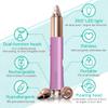 2-in-1 Portable Rechargeable Painless Eyebrow Trimmer & Facial Hair Remover, removes Eyebrow, face, Lips and Body Hair for Women. 18K Gold Plated Hypoallergenic Heads, 360 LED Light for Hair Removal view 2