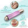 2-in-1 Portable Rechargeable Painless Eyebrow Trimmer & Facial Hair Remover, removes Eyebrow, face, Lips and Body Hair for Women. 18K Gold Plated Hypoallergenic Heads, 360 LED Light for Hair Removal view 3