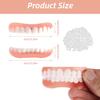 2 Pairs Instant Veneers Teeth Upper and Lower Silicone Dentures Repair Kit, Cosmetic Teeth Temporary Tooth Replacement for Man Woman, Whiten Your Teeth and Smile Confidently view 2