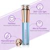 Mini Portable Facial Hair, Lips and Chin Remover Trimmer for Women, Facial Painless Epilator Pen, 18K Gold-Plated 13mm Hypoallergenic Rotary Head. 360 LED Light for Instant and Painless Hair Remover view 2