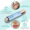2-in-1 Portable Rechargeable Painless Eyebrow Trimmer & Facial Hair Remover, removes Eyebrow, face, Lips and Body Hair for Women. 18K Gold Plated Hypoallergenic Heads, 360 LED Light for Hair Removal view 3