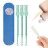 4 Set Double-Ended Nose Hair Trimmer, Nasal Hair Cutter, Manual Nose Hair Trimmer, 360 Degree Rotation Nose Hair Removal Tool, Nose Hair Scissors with Ear Picker for Women Men Home (green) view 1