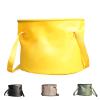 10L Collapsible Water Container, Yellow Folding Water Bucket, Camping Water Carrier with Handle, Outdoor Sports Lightweight Portable Collapsible Bucket Versatile for Traveling Fishing Hiking Boating view 1