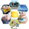 10L Collapsible Water Container, Yellow Folding Water Bucket, Camping Water Carrier with Handle, Outdoor Sports Lightweight Portable Collapsible Bucket Versatile for Traveling Fishing Hiking Boating view 4