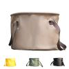 10L Collapsible Water Container, Khaki Folding Water Bucket, Camping Water Carrier with Handle, Outdoor Sports Lightweight Portable Collapsible Bucket Versatile for Traveling Fishing Hiking Boating view 1
