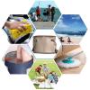 10L Collapsible Water Container, Khaki Folding Water Bucket, Camping Water Carrier with Handle, Outdoor Sports Lightweight Portable Collapsible Bucket Versatile for Traveling Fishing Hiking Boating view 4