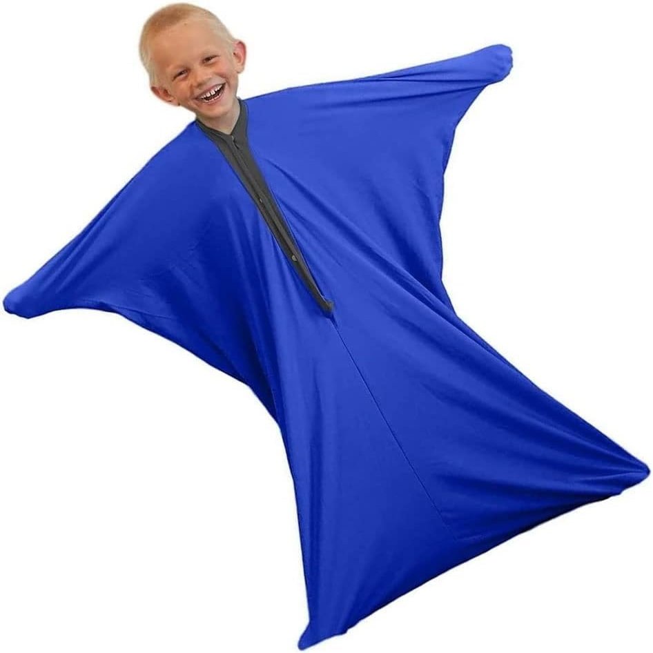 Special Supplies Sensory Body Sock Full Body Wrap to Relieve Stressfor Autistic and Processing Disorders Promote Integration Self Regulation Skills(Marineblau,S)