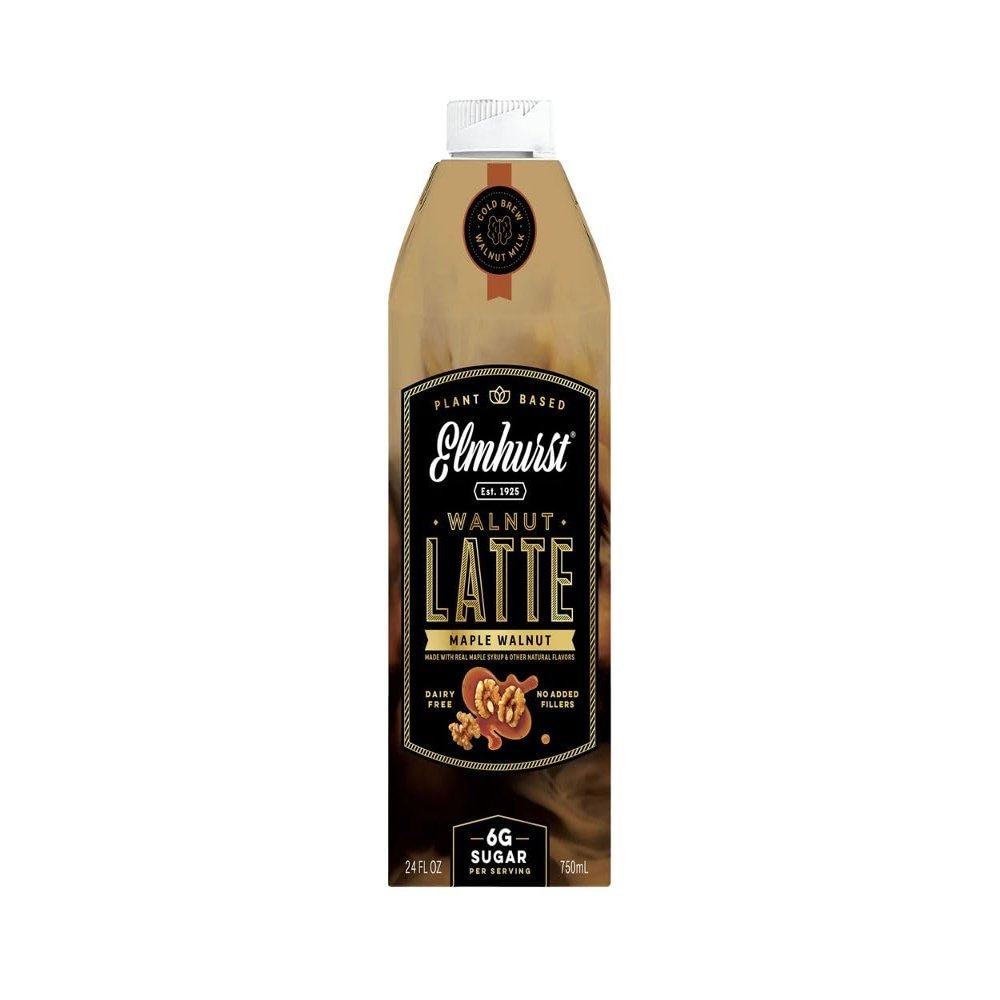 Elmhurst 1925 Maple Walnut Latte Vegan Walnut Latte with Maple Syrup & Cold Brew Coffee Smooth, Nutty & Versatile 750 ml