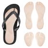 2pcs Flip Flop Thong Cushion, 8.27x2.76in & 3.54x2.76in Adhesives Gel Shoe Pad Anti-Slip Shock Absorption Invisible Slim Inserts Flip Flop Strap Pads Reliable Toe Protectors(Flannel Apricot) view 1