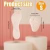 2pcs Flip Flop Thong Cushion, 8.27x2.76in & 3.54x2.76in Adhesives Gel Shoe Pad Anti-Slip Shock Absorption Invisible Slim Inserts Flip Flop Strap Pads Reliable Toe Protectors(Flannel Apricot) view 2
