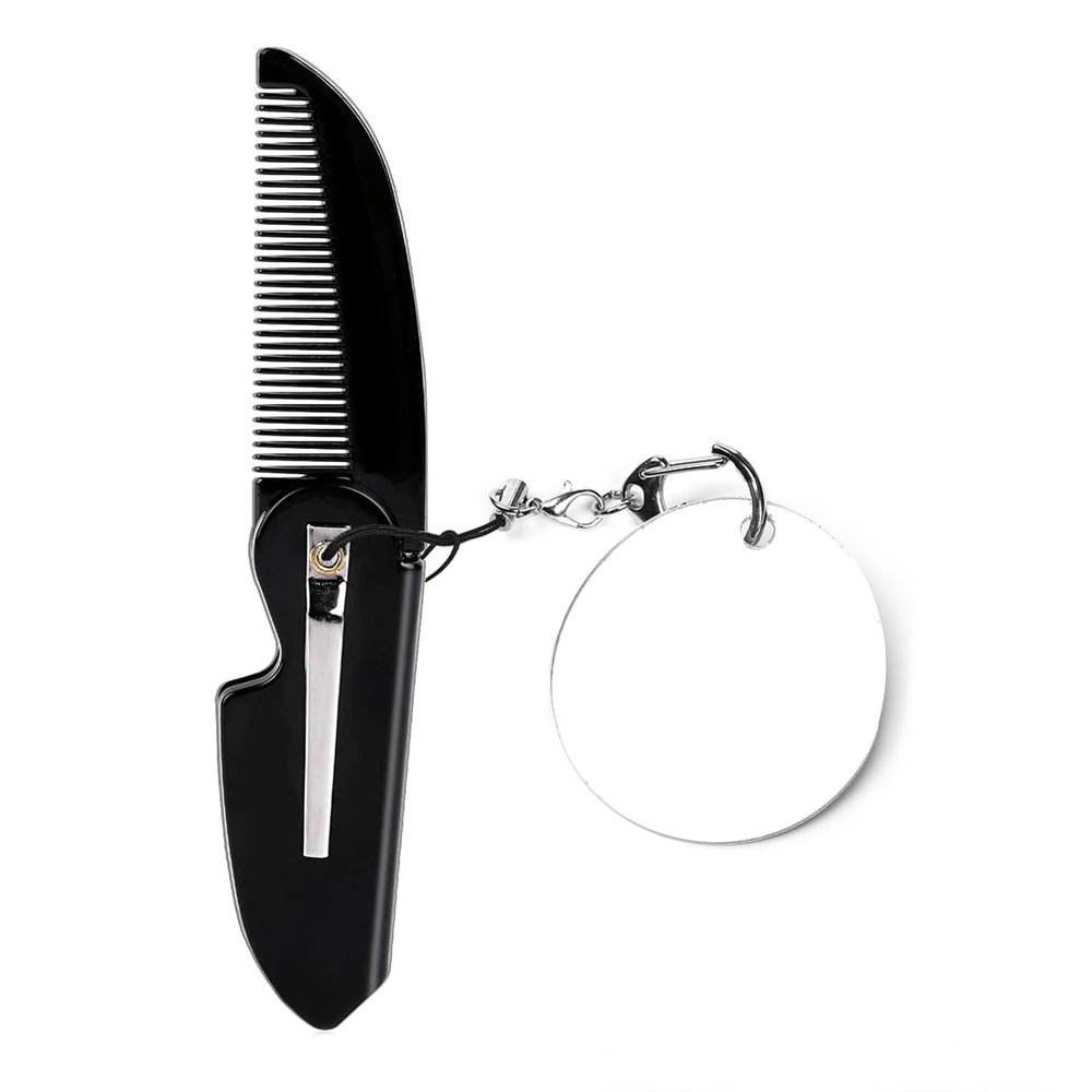 FUXIU Folding Pocket Comb With Small,Anti-Static Hair Beard Care Comb, Beard Brush, Beard Comb Comb,Beard Combs For Men