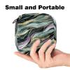Zipper Sanitary Napkin Bag, Soft Menstrual Pad Pouch, Marble Texture-847 Storage Bag for Sanitary Napkin Pads, Tampon Holder Pad Purse view 2