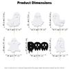 24 PCS Halloween Ghost Cupcake Toppers,White Glitter Ghost BOO Halloween Cupcake Picks for Halloween Theme Baby Shower Kids Birthday Party Supplies Cake Decorations view 2