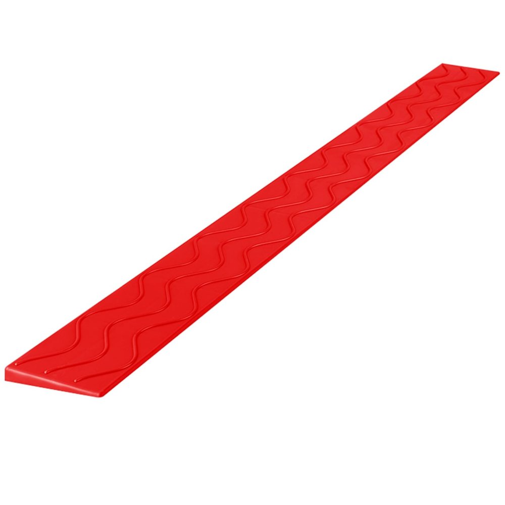 Portable Threshold Ramp, Car Vehicle Curbside Driveway Ramp, for Thresholds, Doorways and Bathroom(Red,100x10x2cm)