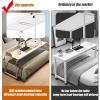 115-210cm Overbed Table with Wheels, Height Adjustable 65-95CM Computer Desk Standing Workstation Food Tray Desk Rolling Medical Table for Home and Hospital view 3