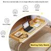 115-210cm Overbed Table with Wheels, Height Adjustable 65-95CM Computer Desk Standing Workstation Food Tray Desk Rolling Medical Table for Home and Hospital view 4