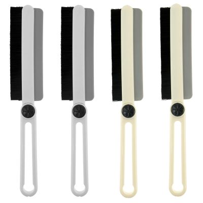 4 Pcs Crevice Cleaning Brush Hard Bristle Crevice Cleaning Brushes with Scraper Multifunctional Gap Cleaning Brush Household Rotating Crevice Cleaning Tool for Bathroom