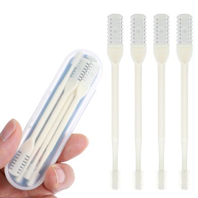 Andibro 4Pcs 2-in-1 Nasal Hair Cutter, Double Sided Nose Hair Knife 360 Rotating Nose Hair Trimmer Manual Nostril Hair Remover Tool for Women & Men