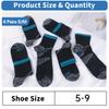 6 Pairs Compression Socks, Plantar Fasciitis Socks with Arch Support for Athletic Medical Pregnant Travel Women & Men (Black) view 2