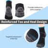 6 Pairs Compression Socks, Plantar Fasciitis Socks with Arch Support for Athletic Medical Pregnant Travel Women & Men (Black) view 4