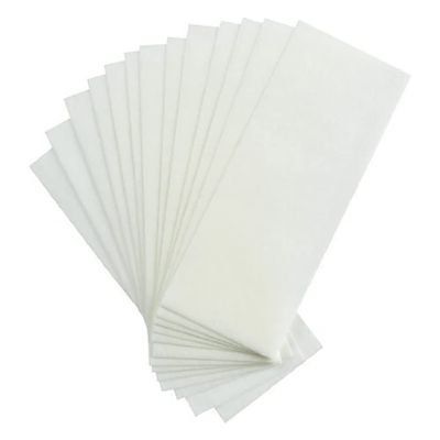 100PCS White Large Non Woven Waxing Strips Hair Removal Wax Strip Facial Body Leg Wax Strips Epilating Strips For Man&Women, Wax Removal Strips