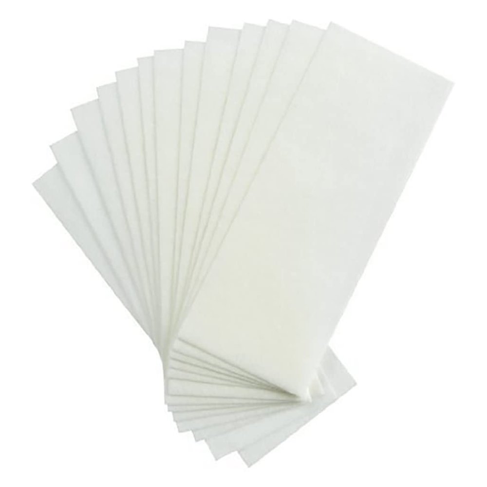 100PCS White Large Non Woven Waxing Strips Hair Removal Wax Strip Facial Body Leg Wax Strips Epilating Strips For Man&Women, Wax Removal Strips
