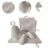 Gralara 5X Sauna Hat Set Russian Sauna Set Portable Head Protect Accessory Wool Sauna Hat Russian Bath Hat for Shower SPA Bath House, White view 3