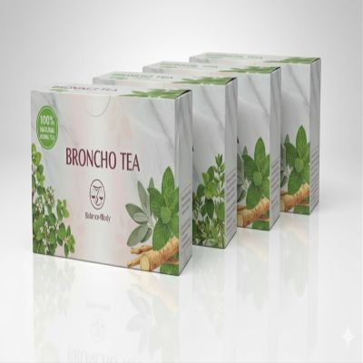 80 Bronchial Tea Bags Herbal Tea 100% Natural with Thyme,Oregano,Peppermint,Sage leaf & Licorice - 4 Boxes 1.5 g Bags