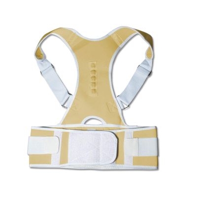 Janekson Male Female Adjustable Magnetic Posture Corrector Corset Back Brace Back Belt Lumbar Support Straight Corrector S-4XL (Color : Black, Size : XXXX-Large) (Ivory XXXX) charitable