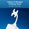 Miracle Smile Water Deluxe Flosser for Teeth & Gum Health, Unique H-Shaped Flossing Head & 4 Water Jets, Cordless Flosser Features 360 Cleaning & 3 Pressure Modes, USB Rechargeable view 3