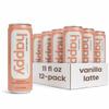Happy Coffee 11oz Vanilla Latte Canisters - Pack of 12 Notes of Marshmallow & Comfort 100% Arabica Beans - No Artificial Flavors or Sweeteners view 1