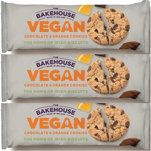 Bakehouse Vegan Cookies Biscuits Luxury Selection, 3 Mixed Raspberry & Pistachio, Chocoalate & Orange and Cocoa & Hazelnut 220g each by Zamfoods, Gift pack for all Occasions (3, Chocolate Orange)