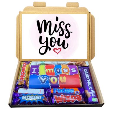 I Miss You Chocolate Hamper Sweet Box | For Her - Him | Miss You Present for Friends