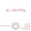 Baby Teeth Care Kit Soft Toothbrush Tongue Scraper with Protective Plate Non Slip Handle for Oral Cleaning 6 to 12 Months (Pink) view 4