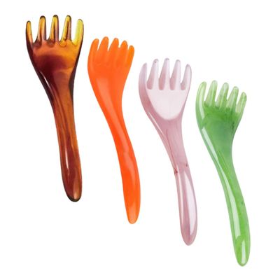 FUNOMOCYA Scalp Massager Comb 4Pcs Resin Head Massage Tool for Hair Growth and Stress Relief Handheld Multi-Use Body Massager for Neck Back Arms Promotes Blood Circulation