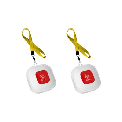 Decqerbe 2X Tuya WiFi Smart SOS Call Button Wireless Caregiver Pager Phone Alert Transmitter Emergency Call Button for Patient