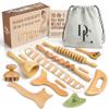 10-in-1 Wood Therapy Massage Tools Lymphatic Drainage Massager Maderoterapia Kit Wooden Massager Body Sculpting Tools for Muscle Pain Relief - Wood Therapy Tools for Body Contouring and Shaping view 1