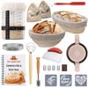 The Amish Chef Complete Sourdough Bread Starter Kit - Glass Jar, Banneton Basket (2x Baskets and Jar), Recipe Book & More view 1