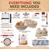 The Amish Chef Complete Sourdough Bread Starter Kit - Glass Jar, Banneton Basket (2x Baskets and Jar), Recipe Book & More view 2
