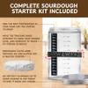 The Amish Chef Complete Sourdough Bread Starter Kit - Glass Jar, Banneton Basket (2x Baskets and Jar), Recipe Book & More view 4