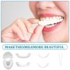 Brigtviee 2 Pairs False Teeth Instant Perfect Smile Comfort Fit Flex Cosmetic Teeth Veneers, White Dentures, Comfortable Upper and Lower Fake Teeth Veneer, Snap on Veneers, 1 Size Fits Most view 4