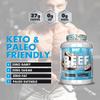 NXT Nutrition Beef Protein Isolate Powder - Protein Powder High in Natural Amino Acids - Paleo, Keto Friendly - Dairy and Gluten Free - Muscle Recovery | 1.8kg - Blue Coconut view 3